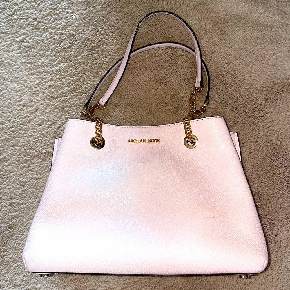 Michael Kors large satchel powder blush pink
